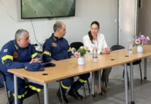 Επίσκεψη της Αντιπεριφερειάρχη Π.Ε. Βορείου Τομέα Αθηνών Μ. Βάρσου στον 9ο Πυροσβεστικό Σταθμό Αθηνών